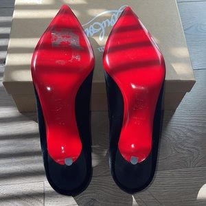 Christian Louboutin Mlle Menule 55 Bow And Crystal Embellished Velvet Pumps